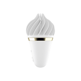 Satisfyer Sweet Treat Lay On Clitoral Vibrator White/Gold Clit Ticklers and Pulsators